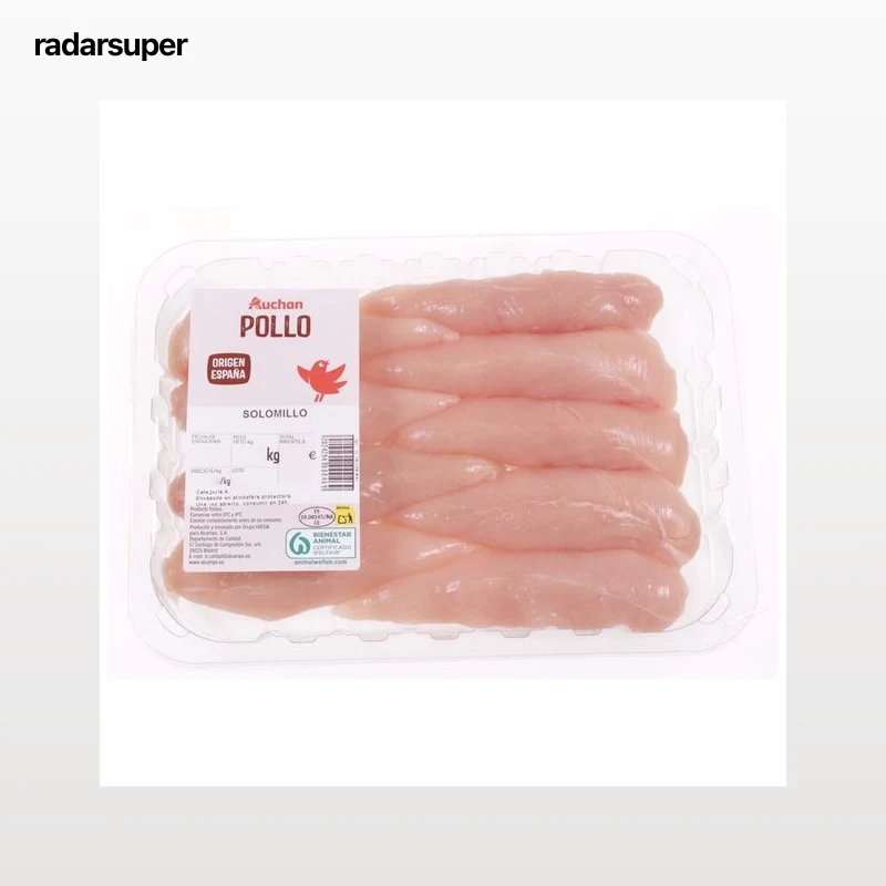 AUCHAN Solomillo pollo bandeja. Producto Alcampo