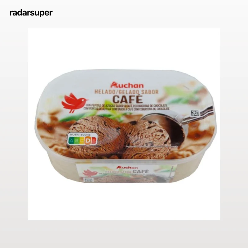 AUCHAN Tarrina de helado de café 1 l. Producto Alcampo
