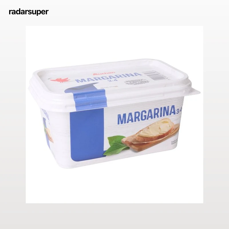 AUCHAN Tarrina de margarina vegetal 3/4 500 g. Producto Alcampo