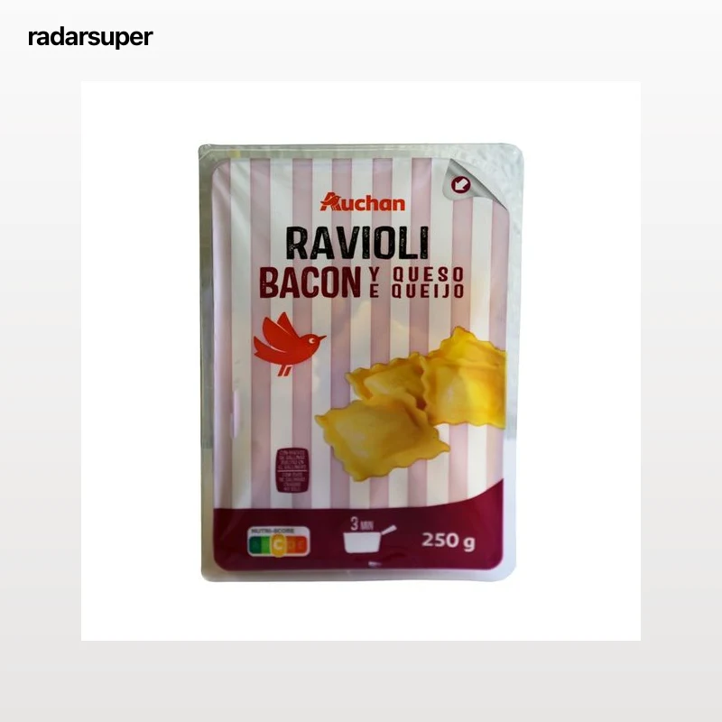 AUCHAN Tortellinis frescos al huevo, rellenos de bacon y queso 250 g. Producto Alcampo