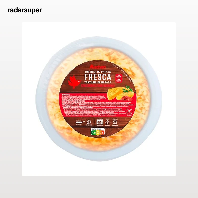AUCHAN Tortilla de patata fresca con chorizo 600 g Producto Alcampo.