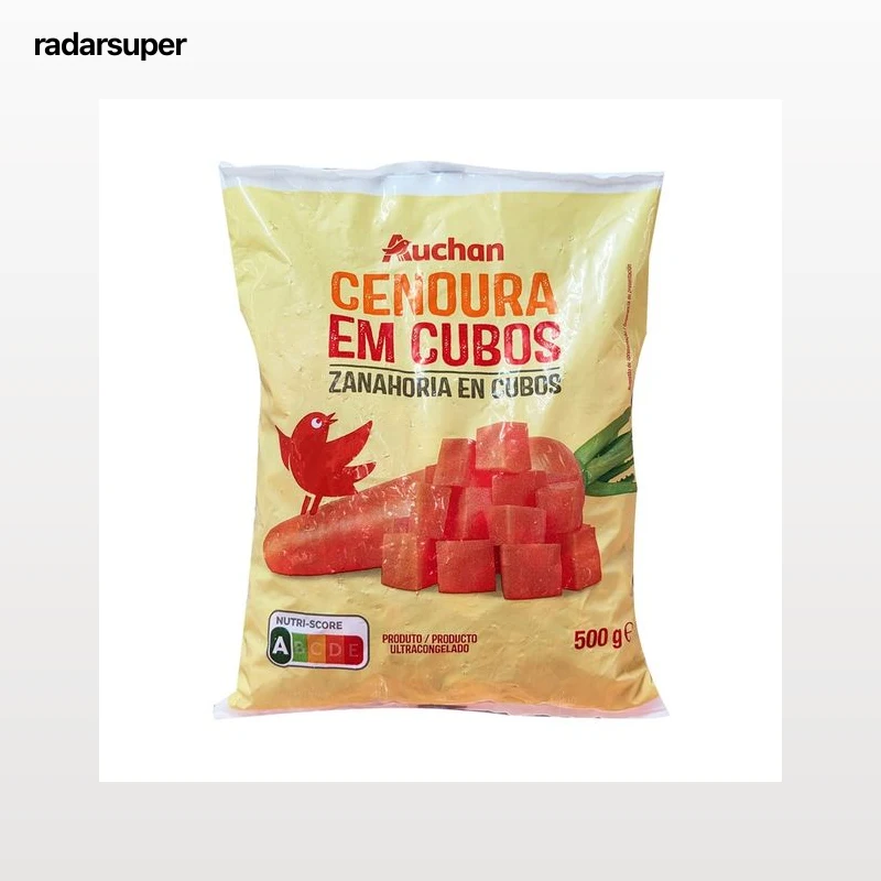 AUCHAN Zanahoria en cubos 500 g Producto Alcampo.