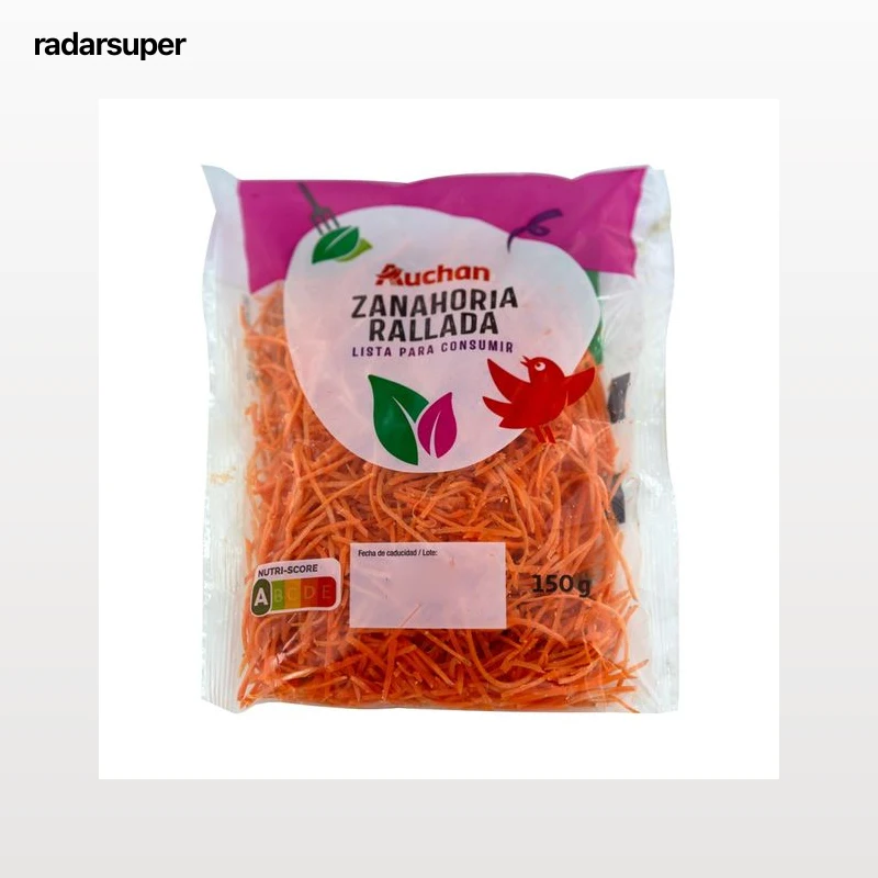 AUCHAN Zanahoria rallada bolsa de 150 g Producto Alcampo.