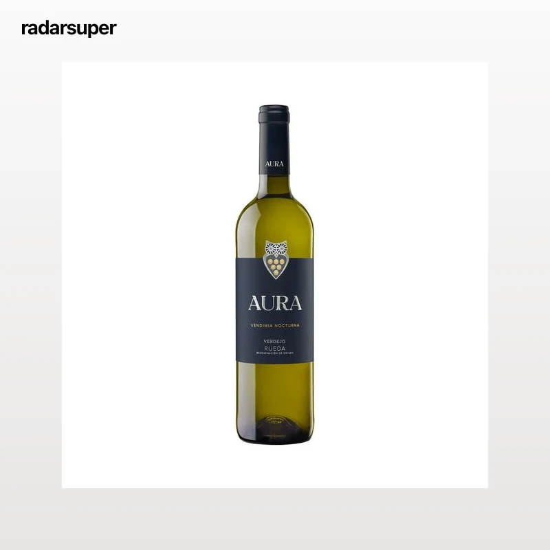 AURA  Vino blanco verdejo de vendimia nocturna, con D.O. Rueda AURA botella de 75 cl.