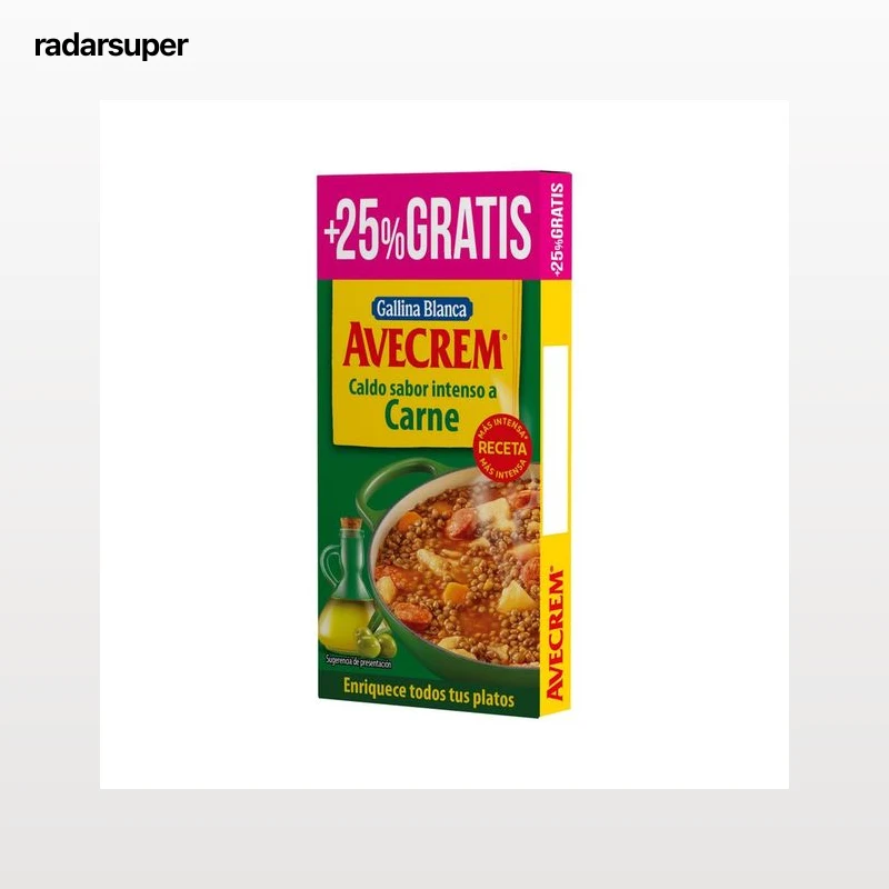 AVECREM Caldo sabor a carne para cocinar 10 uds.100 g.