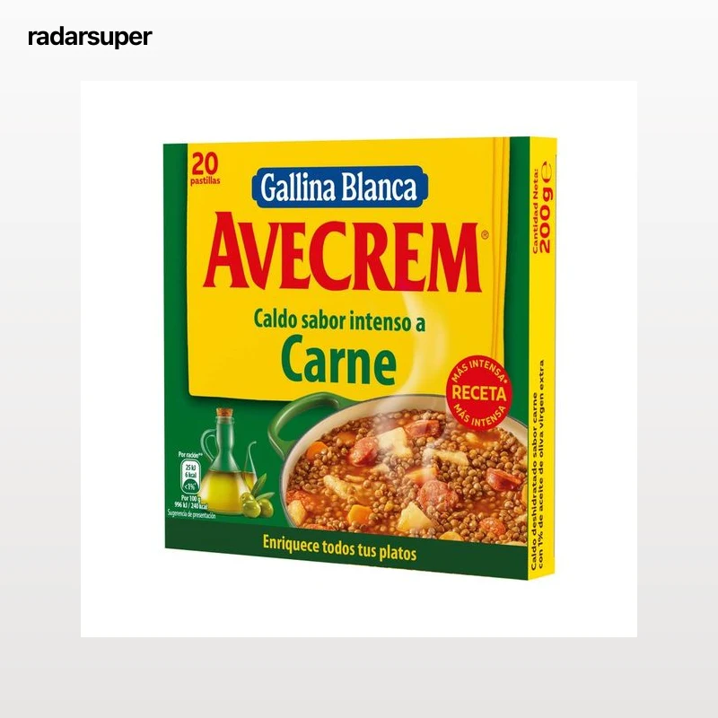 AVECREM Pastillas de caldo de carne 20 uds. 200 g.