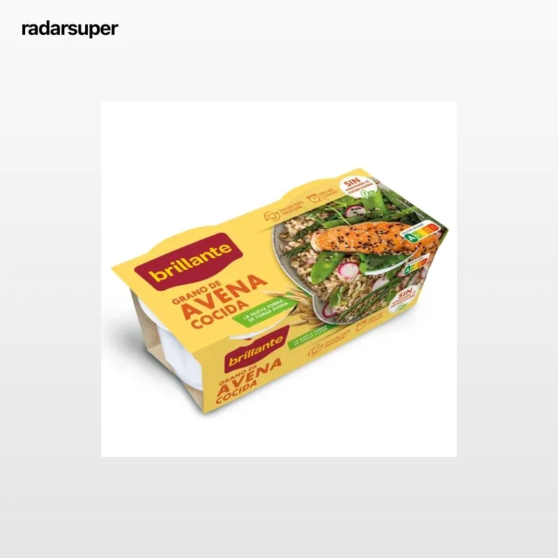 Avena cocida para microondas Brillante pack de 2 unidades de 125 g.