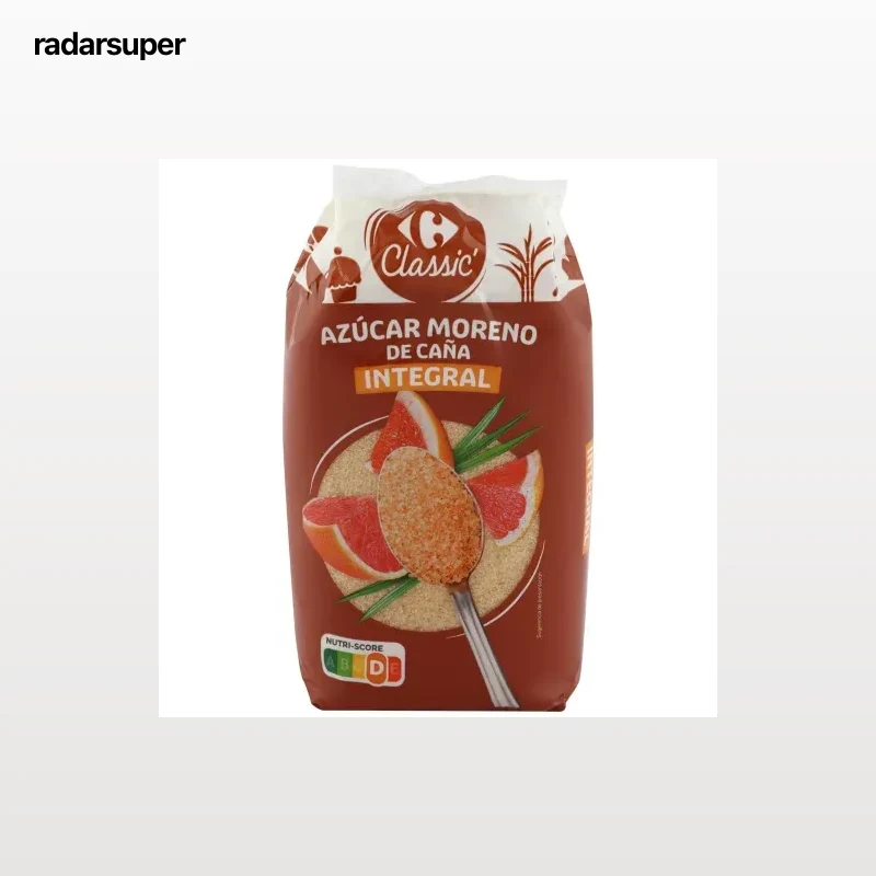 Azúcar moreno de caña in integral Classic´ Carrefour 1 kg.