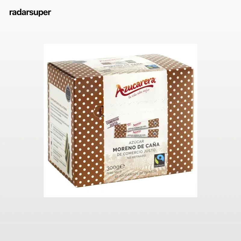 Azúcar moreno de caña integral en azucaritos Azucarera 300 g.