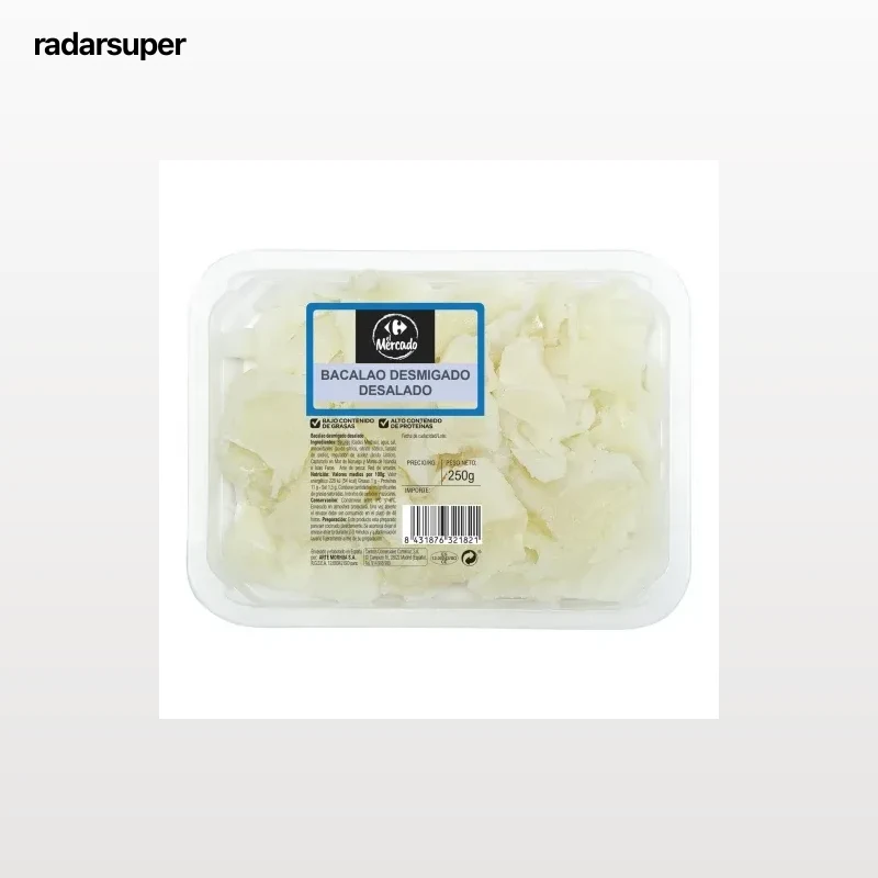 Bacalao desmigado desalado Carrefour El Mercado 250 g