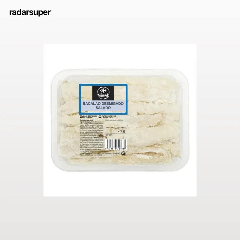 Bacalao desmigado salado Carrefour El Mercado 250 g