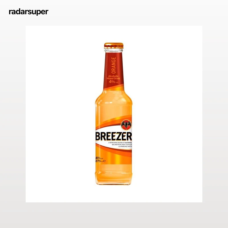 BACARDI Breezer naranja (Combinado de ron con zumo de naranja) BACARDI botella de 27,5 cl.