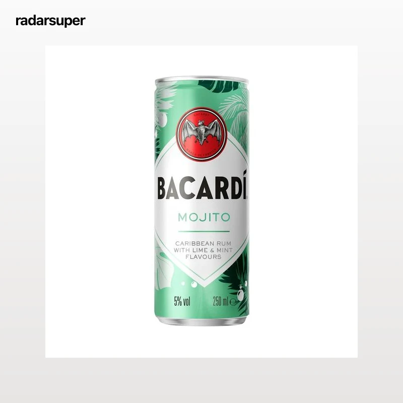 BACARDI Combinado de Bacardí carta blanca con lima y menta (mojito) lata 25 cl.