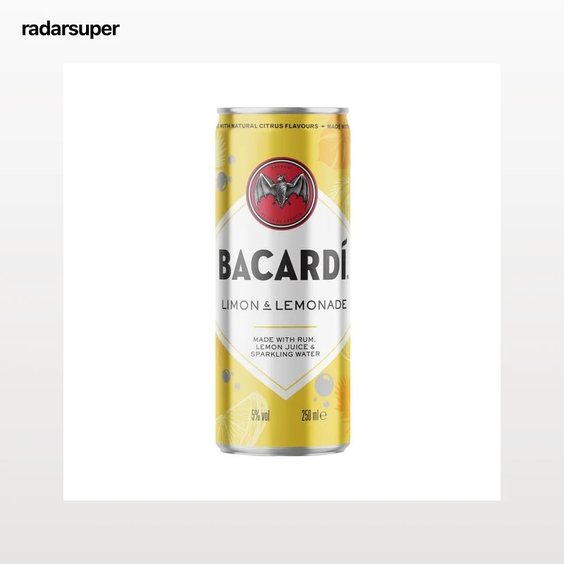 BACARDI Combinado de Bacardí carta blanca con zumo de limón BACARDÍ Lata de 25 cl.