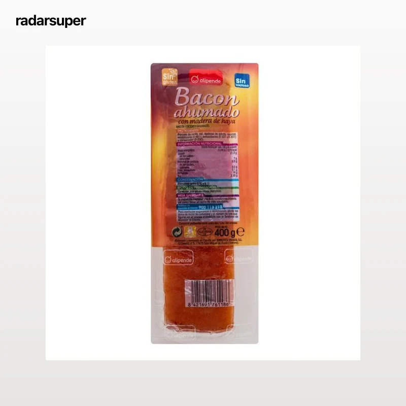Bacon ahumado Alipende taco 400g