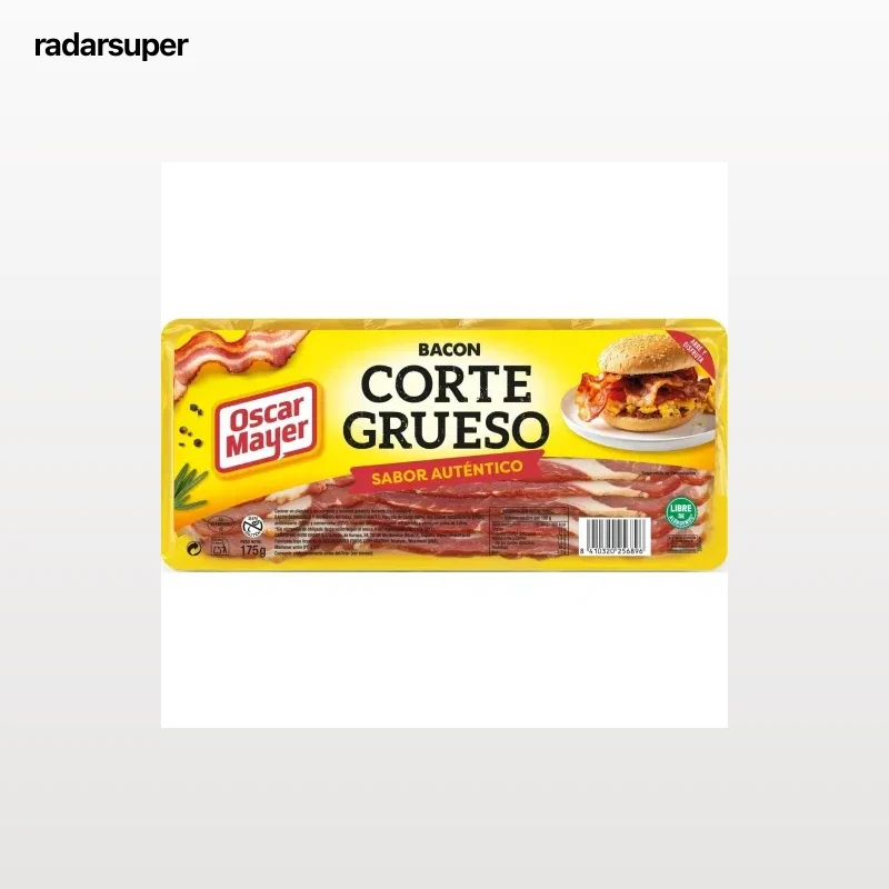 Bacon corte grueso en lonchas Oscar Mayer sin gluten 175 g
