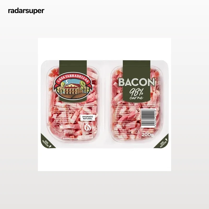 Bacón en cintas Casa Tarradellas sin gluten pack de 2 unidades de 100 g