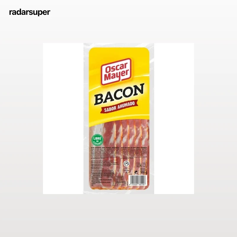 Bacon sabor ahumado en lonchas Oscar Mayer sin gluten y sin lactosa 100 g