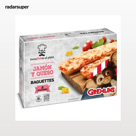 Baguette de jamón y queso Gremlins Dia al Punto 250 g