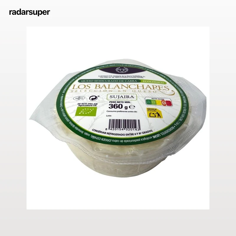 LOS BALANCHARES Sujaira Queso semicurado de cabra, ecológico 360 g.