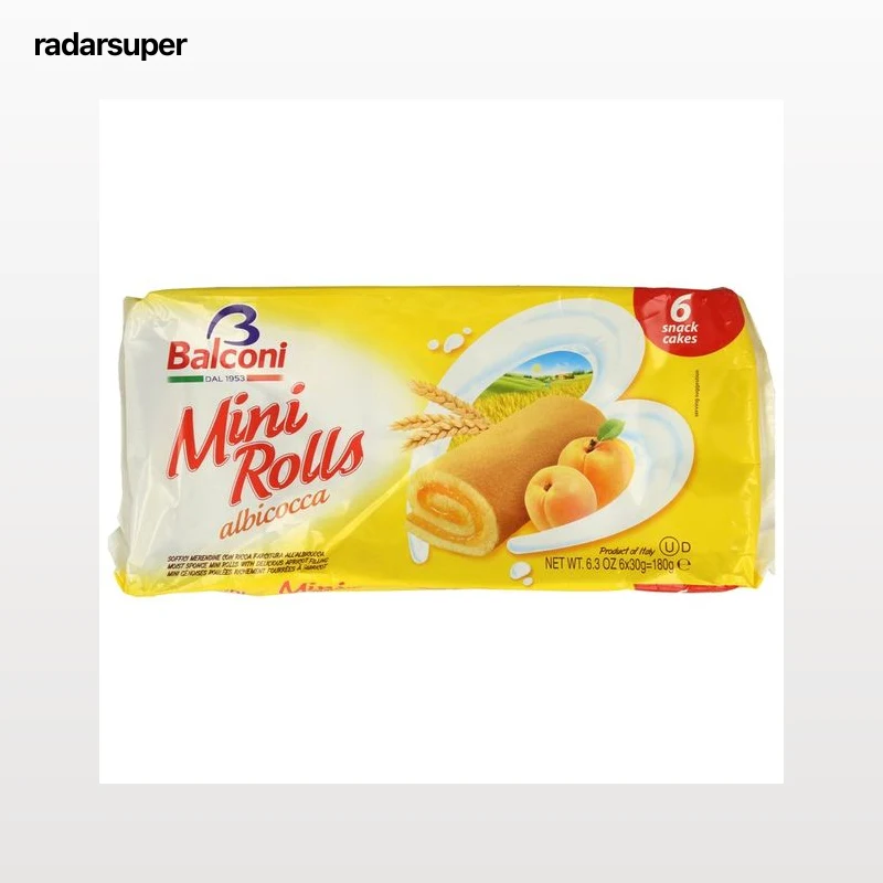 BALCONI Minii Rolls albaricoque 6 uds 180 g.