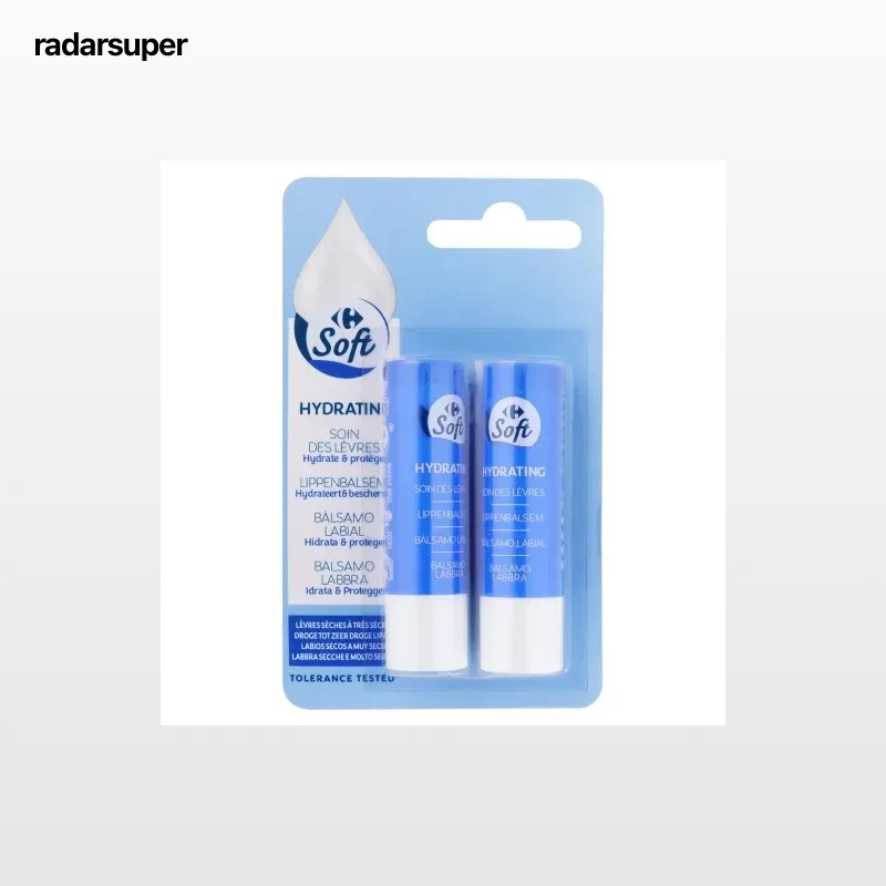 Bálsamo labial hidratante Carrefour Soft 2 ud.