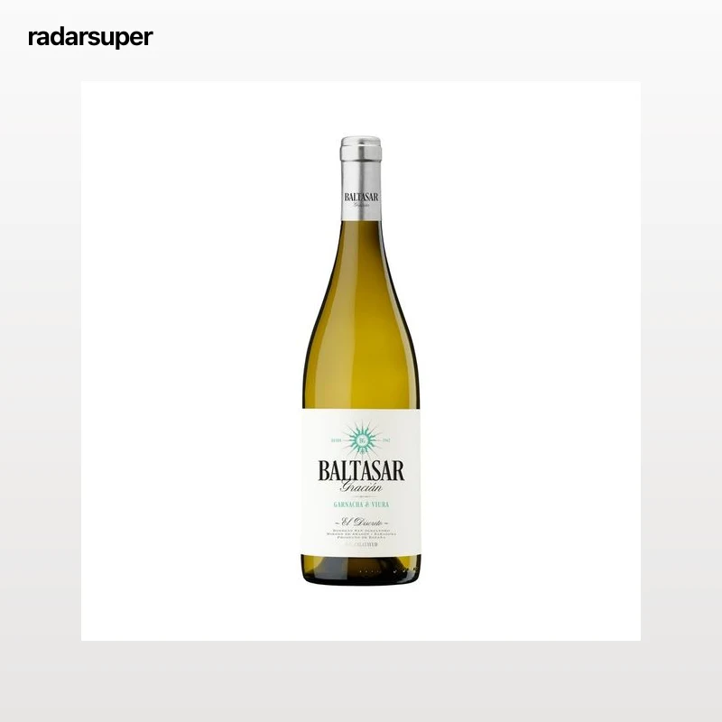 BALTASAR GRACIAN  Vino blanco con D.O. Calatayud BALTASAR GRACIÁN botella de 75 cl.