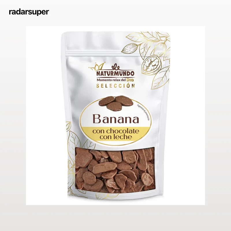 Banana cubierta de chocolate con leche Dia Naturmundo 125 g