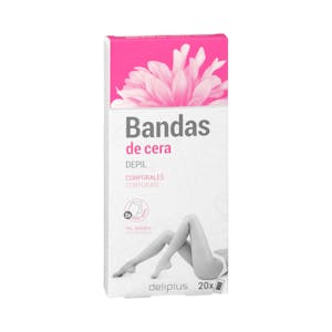 Bandas de cera corporales Deliplus piel sensible