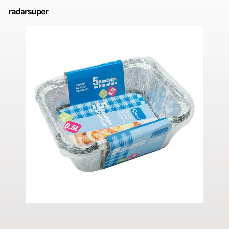 Bandeja de aluminio Lanta 0,5l pack5