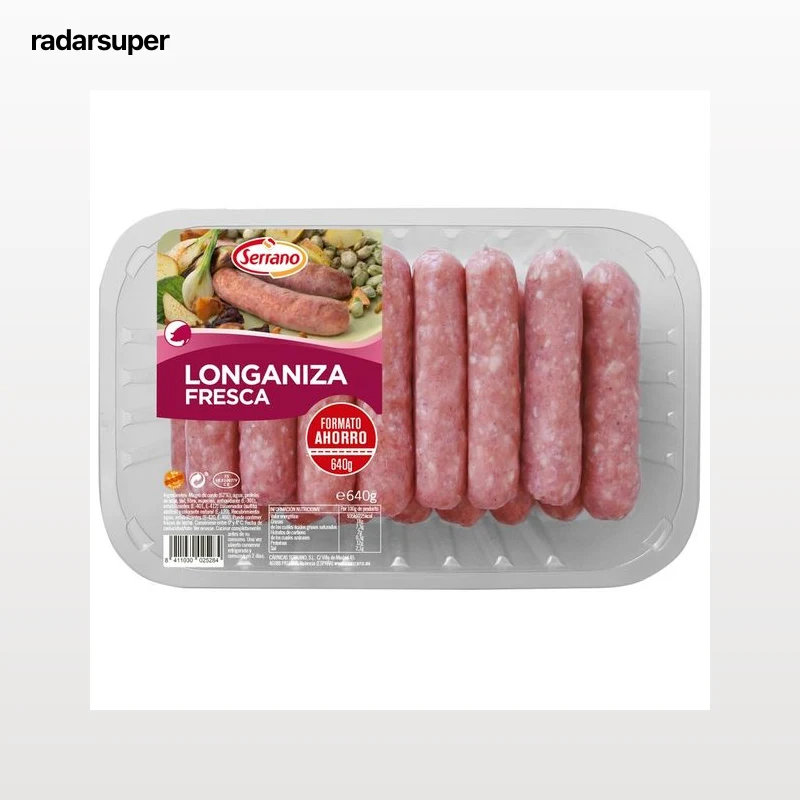 Bandeja de longanizas blancas frescas SERRANO 640 g.