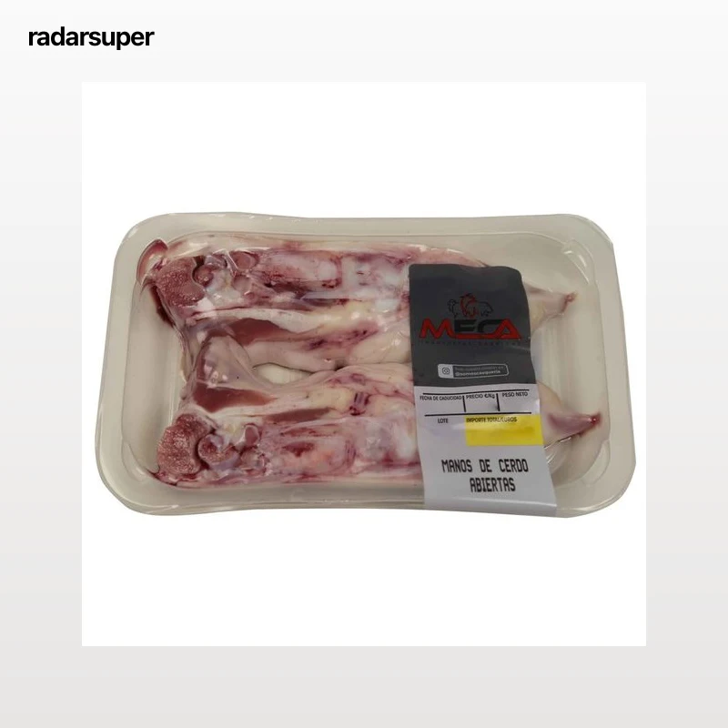 Bandeja con manos abiertas de cerdo MECA