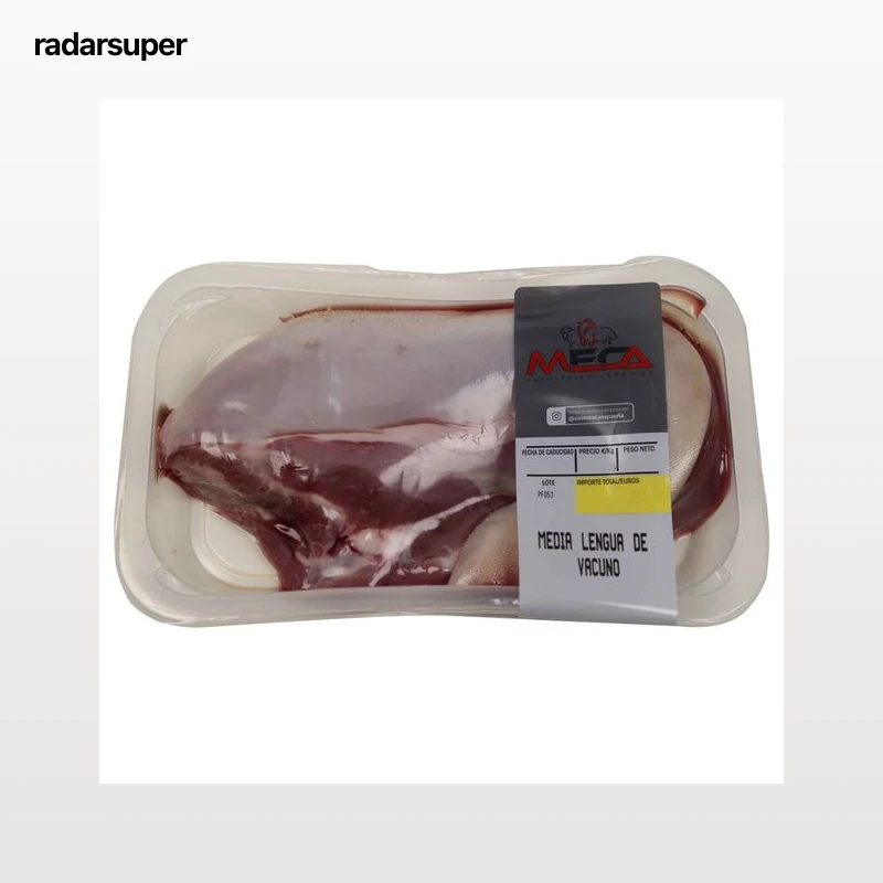 Bandeja con media lengua de vacuno MECA