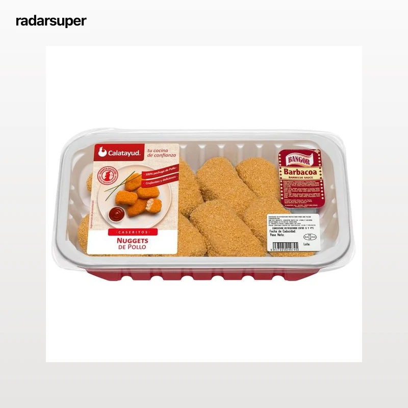 Bandeja de nuggets de pollo con salsa barbacoa CALATAYUD Caseritos