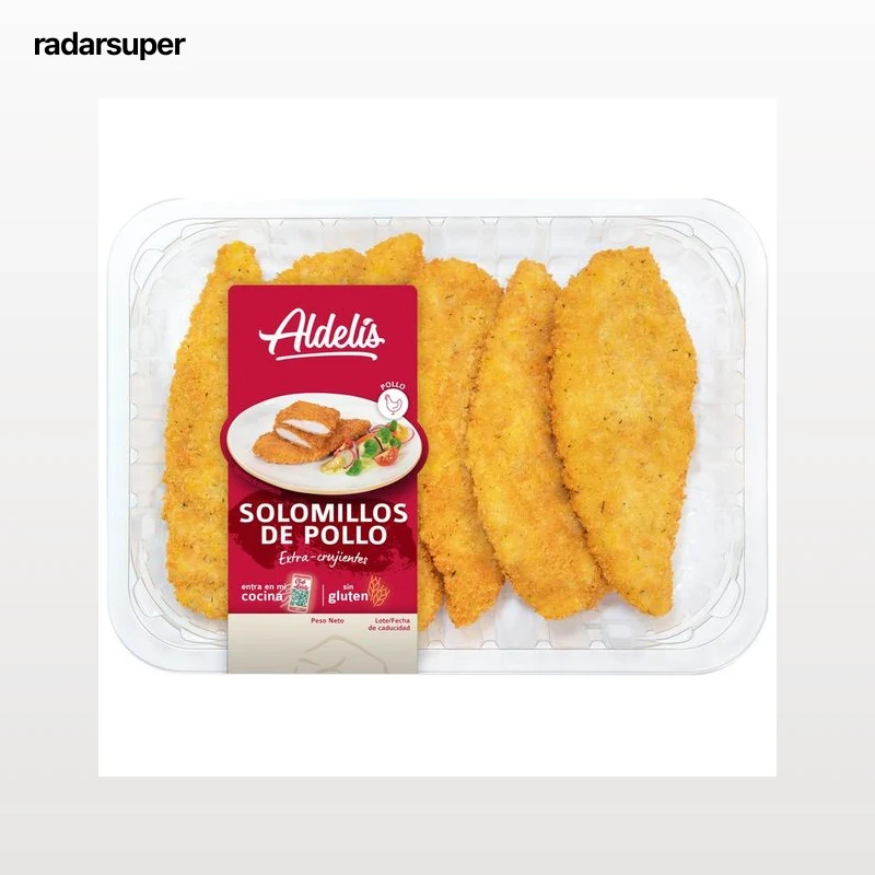 Bandeja con solomillos de pollo con empanado extra crujiente ALDELÍS