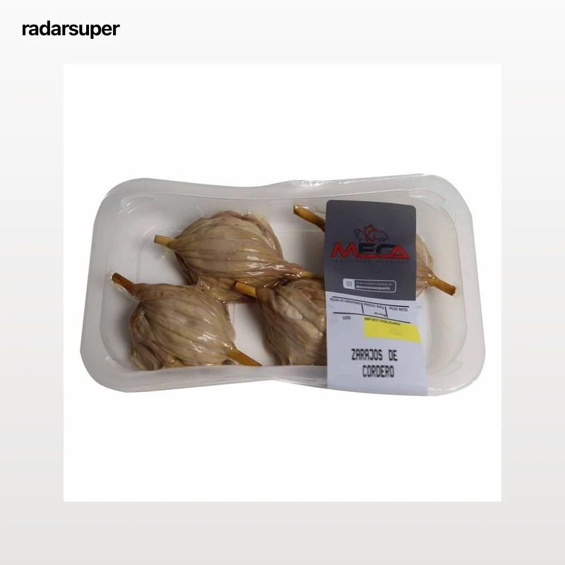 Bandeja con zarajos de cordero MECA