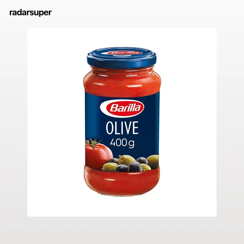 BARILLA Salsa Olive con base de tomate y aceitunas sin gluten 400 g.