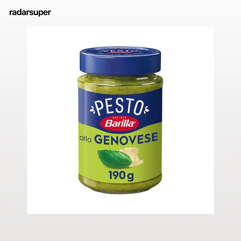 BARILLA Salsa Pesto a la genovesa con albahaca y queso parmesano BARILLA 190 g.