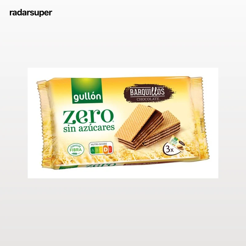 Barquillo relleno crema chocolate s/azúcar Gullón 180g
