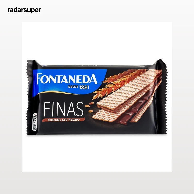 Barquillos finos de chocolate negro Fontaneda 92 g