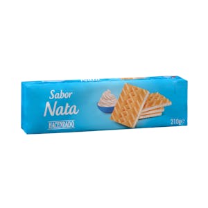 Barquillos rellenos sabor nata