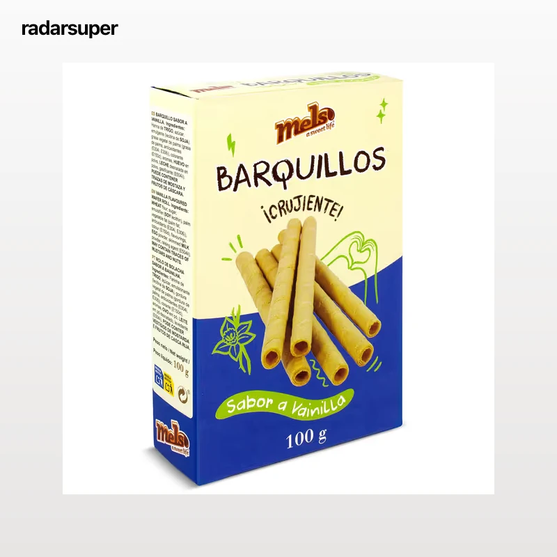 Barquillos sabor vainilla Mels 100 g