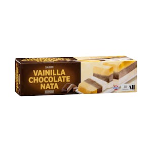 Barra de helado sabor vainilla, chocolate y nata