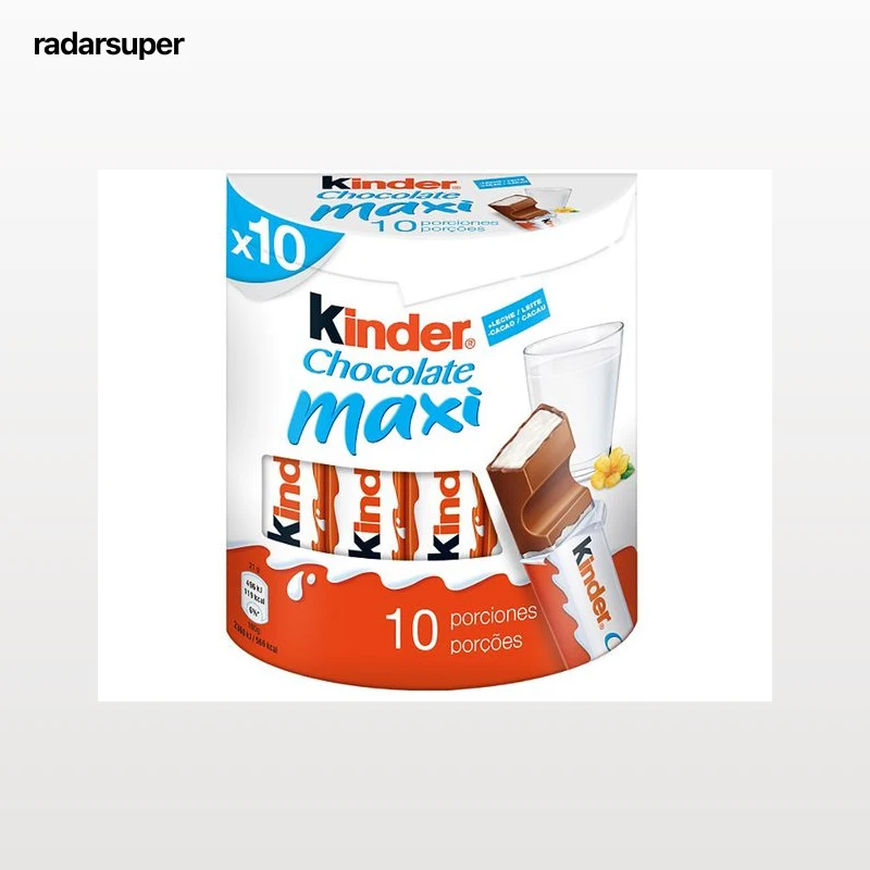 BARRINHAS CHOCOLATE KINDER LEITE MAXI T10 210G