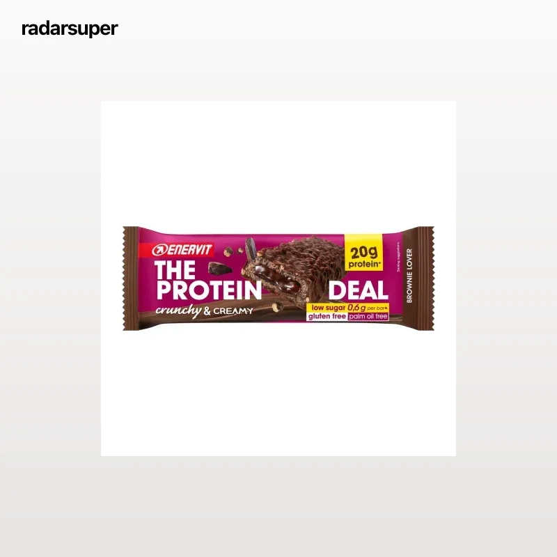 Barrita de chocolate tipo brownie alta en proteínas Deal sin gluten 55 g.