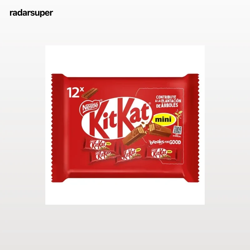 Barrita de galleta crujiente cubierta de chocolate mini Nestlé Kit Kat 200 g.