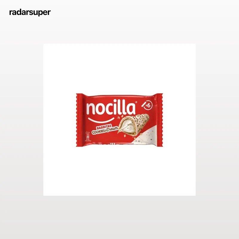 Barrita de galleta rellena Cookies & Cream Nocilla pack 6 unidades de  21,5 g.