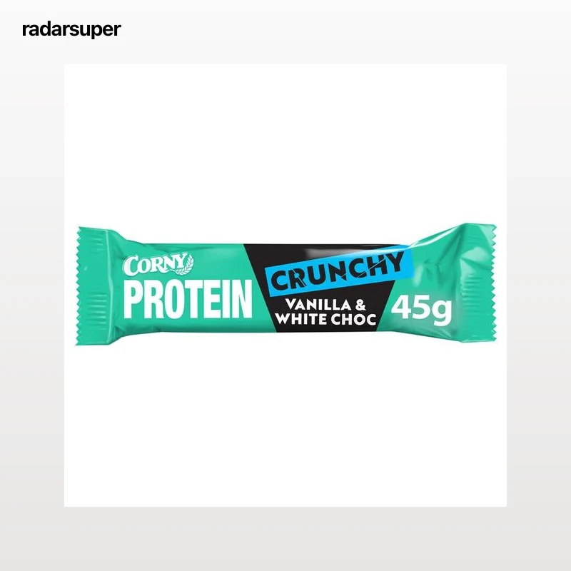 Barrita de proteínas sabor vainilla y chocolate blanco crunchy Corny 45g