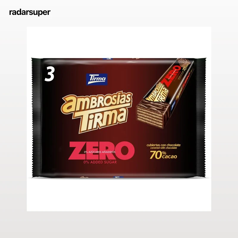 Barritas de barquillo de chocolate zero ambrosías Tirma 65 g