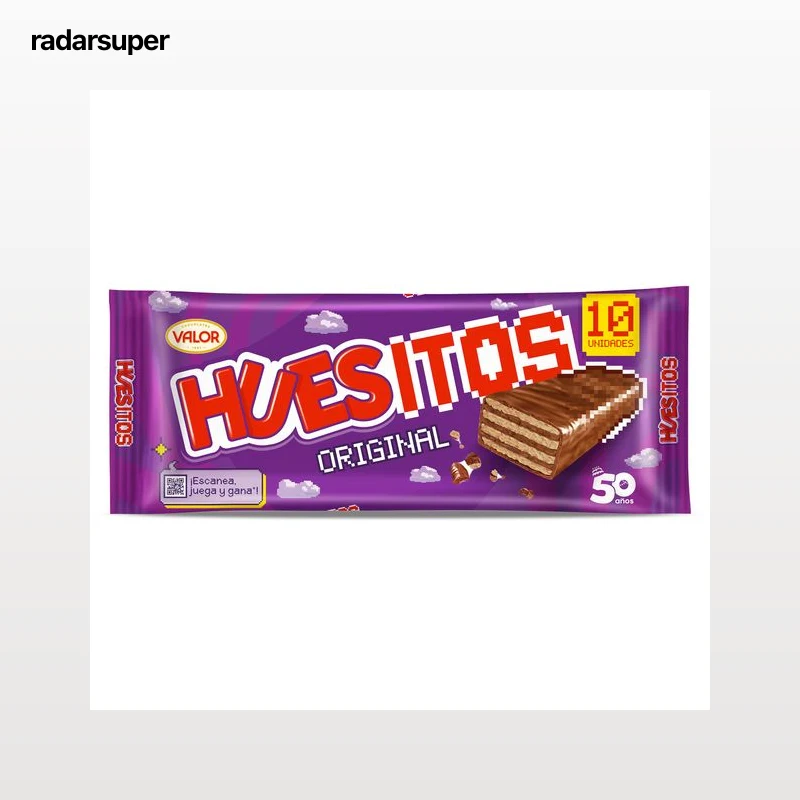 Barritas de barquillo recubierta de chocolate con leche Huesitos 200 g